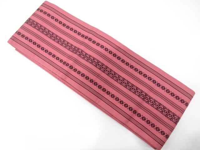 JAPANESE KIMONO / HANHABA OBI / SILK / CHIKUZEN HAKATA